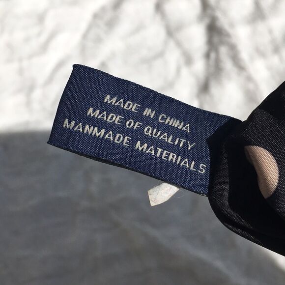 Anne Klein black faux leather bag/ tote bag with polka dot lining - Picture 8 of 15